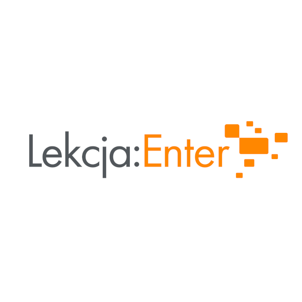 Obrazek przedstawiający logo z napisem Lekcja: Enter.